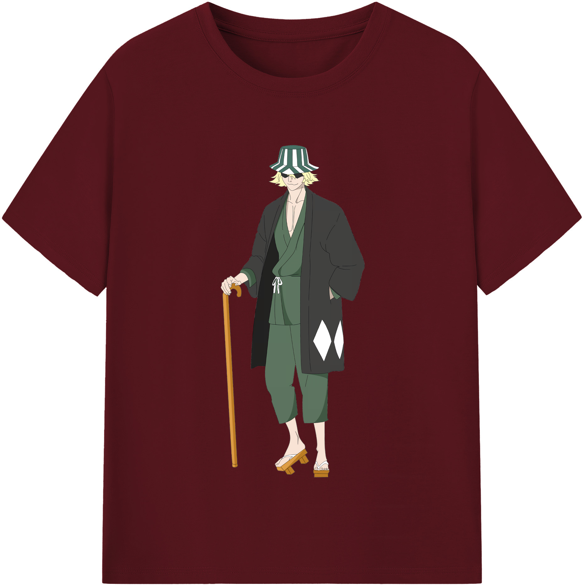 （画像用） "ブリーチ 浦原 喜助（うらはら きすけ） BLEACH Urahara Kisuke " 綿100％半袖Tシャツ（フロントプリント）